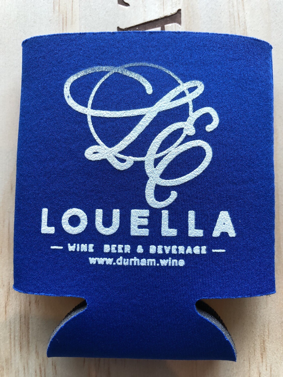 LouElla Logo Blue Koozie