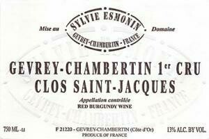 Sylvie Esmonin Gevrey Chambertin Clos St. Jacques 1er Cru 2017