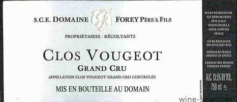 Domaine Forey Pere & Fils Clos Vougeot Grand Cru 2015