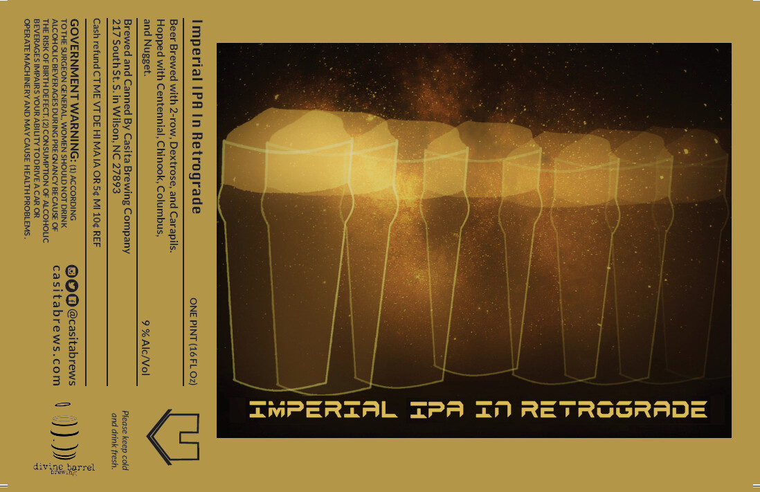 Casita Imperial IPA in retrograde 4pk
