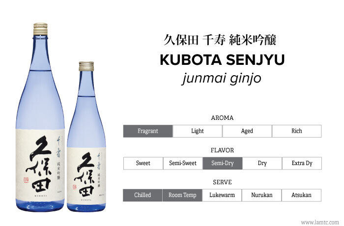 Kubota Senjyu Junmai Ginjo Sake
