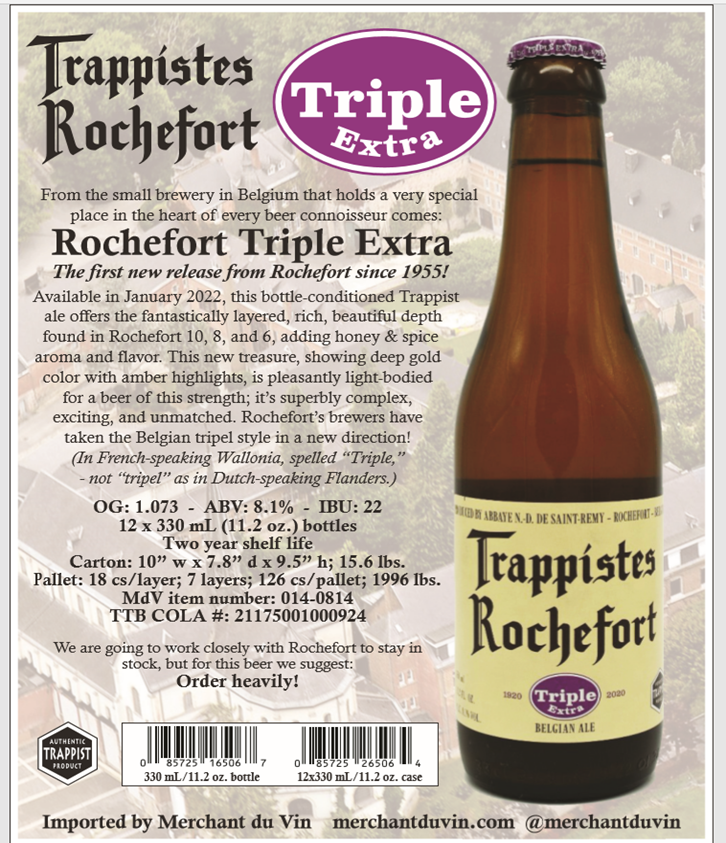 Rochefort Triple Extra Belgian Ale