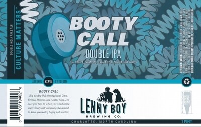 Lenny Boy Brewing Booty Call Double IPA
