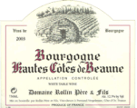Domaine Rollin 2020 Hautes-Cotes de Beaune Blanc