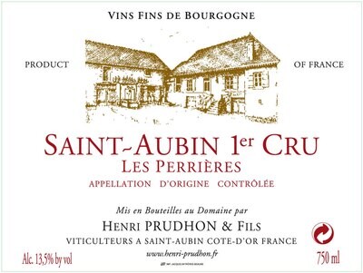 Henri Prudhon 2019 Les Perrierres Saint Aubin Blanc