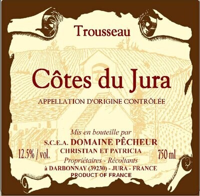 2020 Domaine Pecheur, Cotes Du Jura Trousseau Rouge