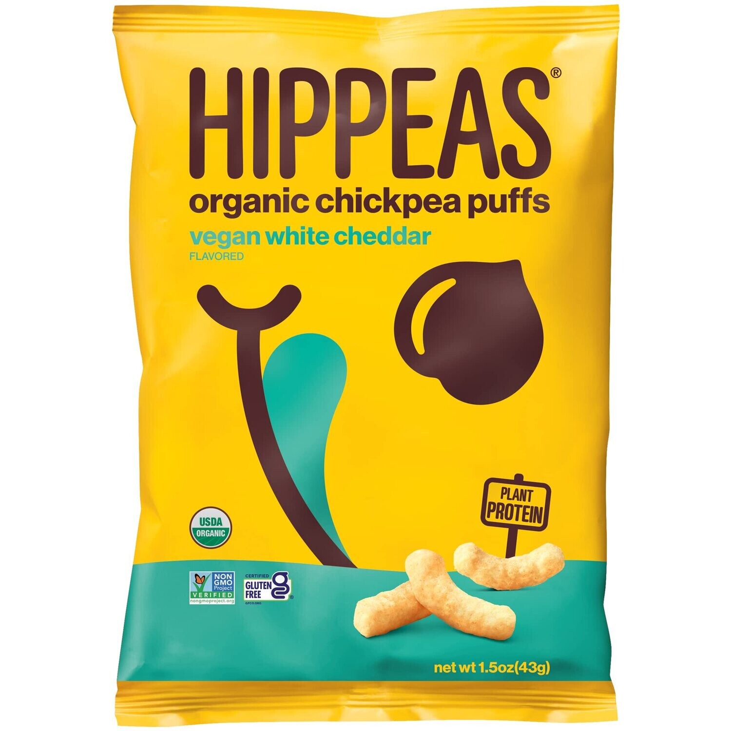Hippeas Vegan White Cheddar Organic Chickpea Puffs