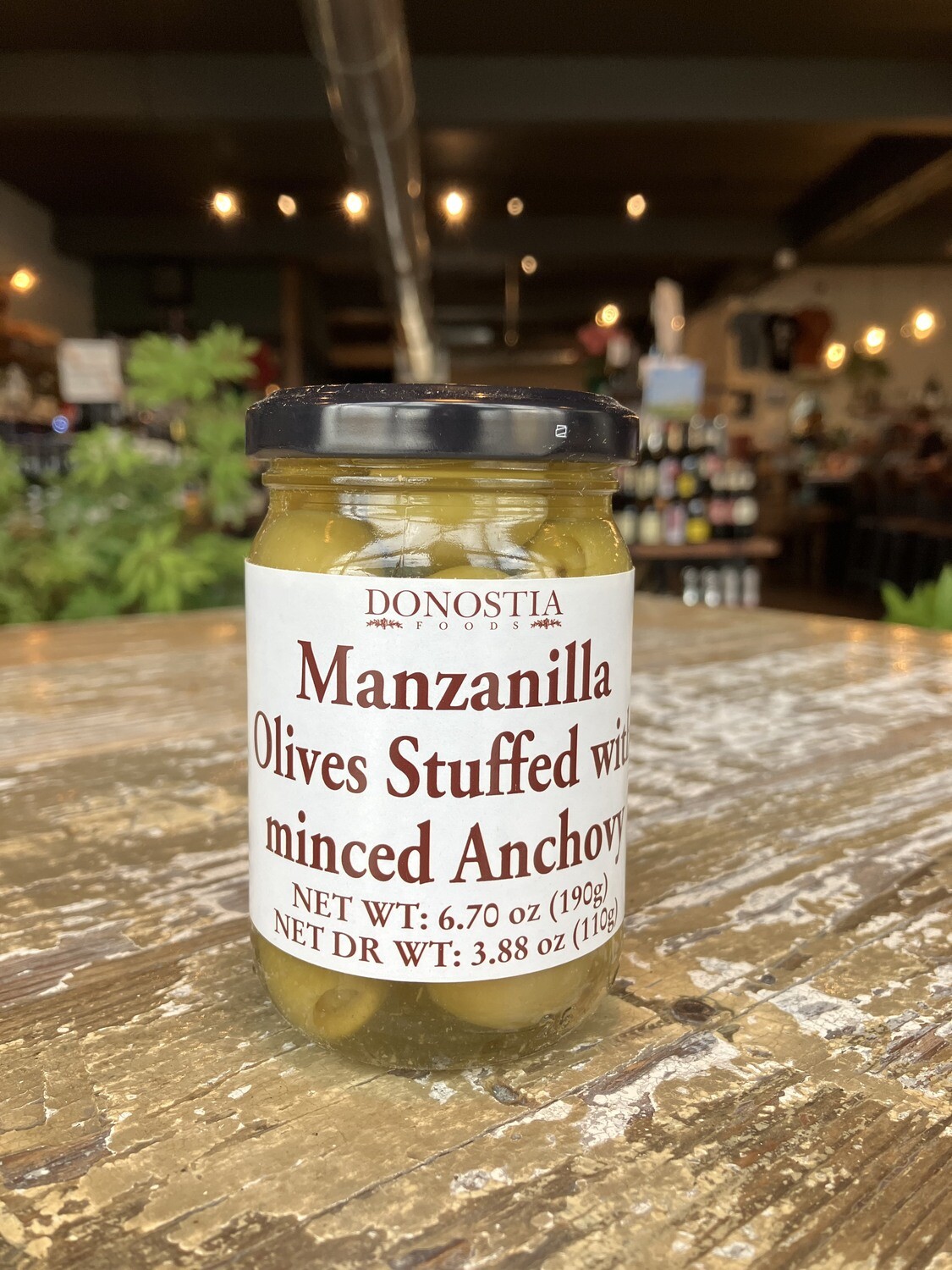 Donostia Manzanilla Olives Stuffed w/Minced Anchovy