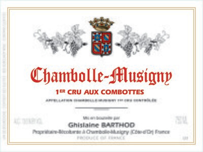 2019 Ghislaine Barthod Chambolle Musigny 1er Cru Aux Combottes