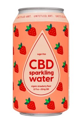 Untitled Art Strawberry CBD Sparkling Water