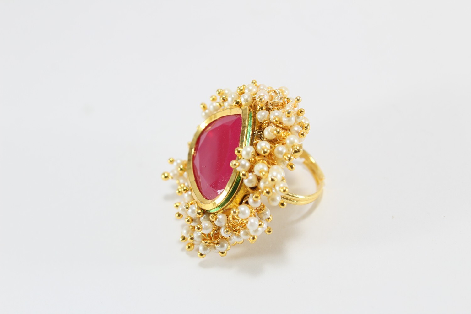Pink Kundan Necklace Set