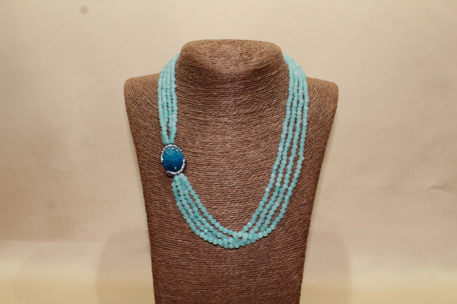 Sea Blue Aquamarine Necklace