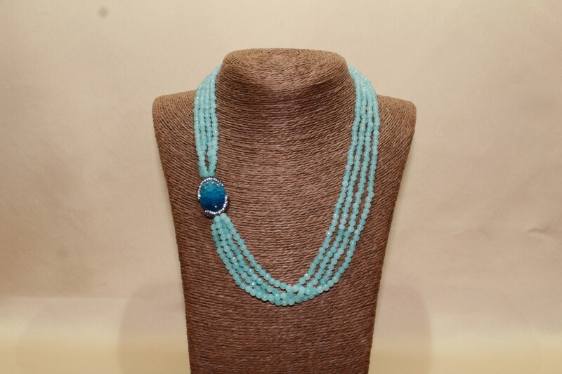 Sea Blue Aquamarine Necklace