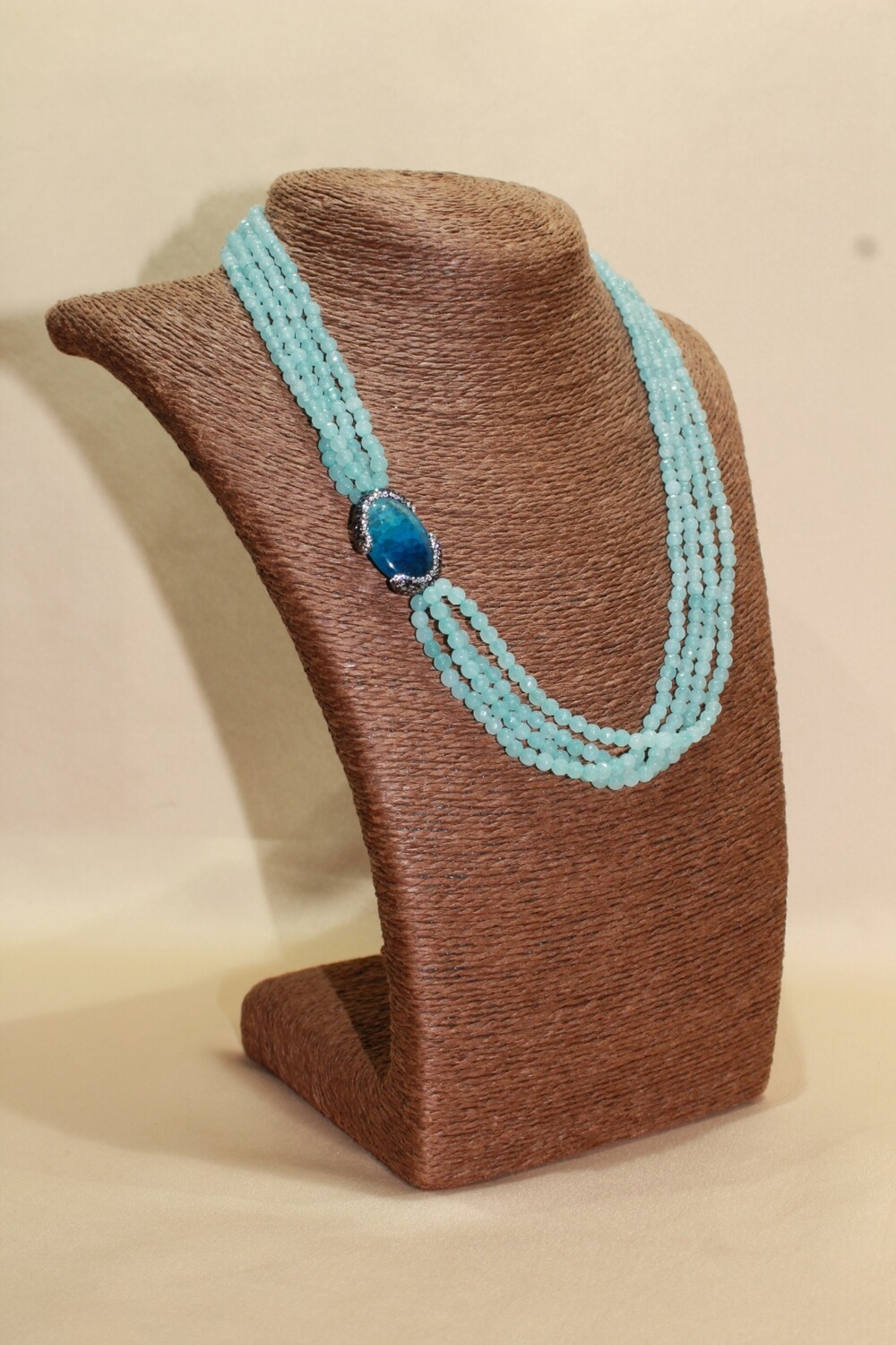Sea Blue Aquamarine Necklace