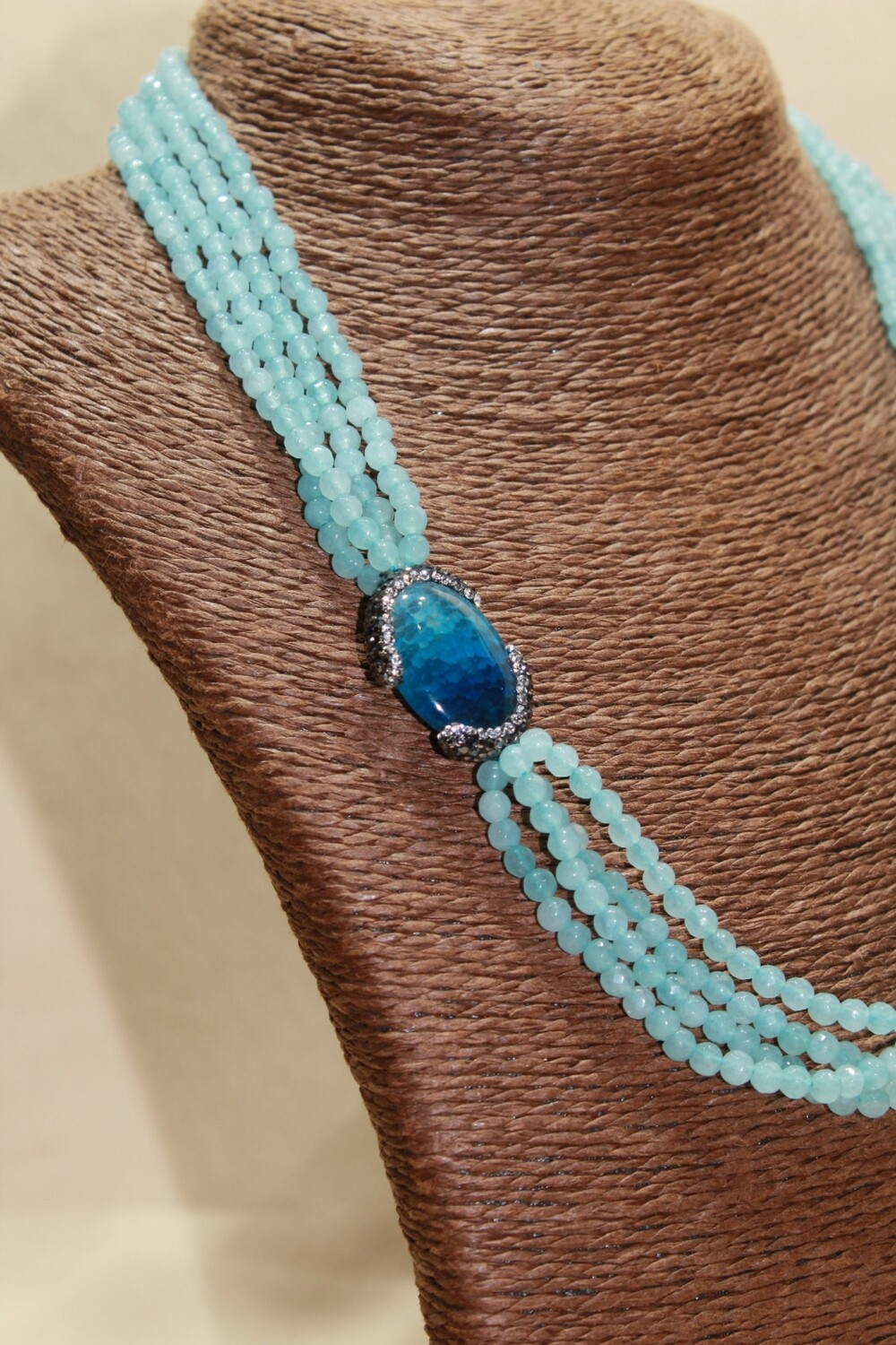 Sea Blue Aquamarine Necklace
