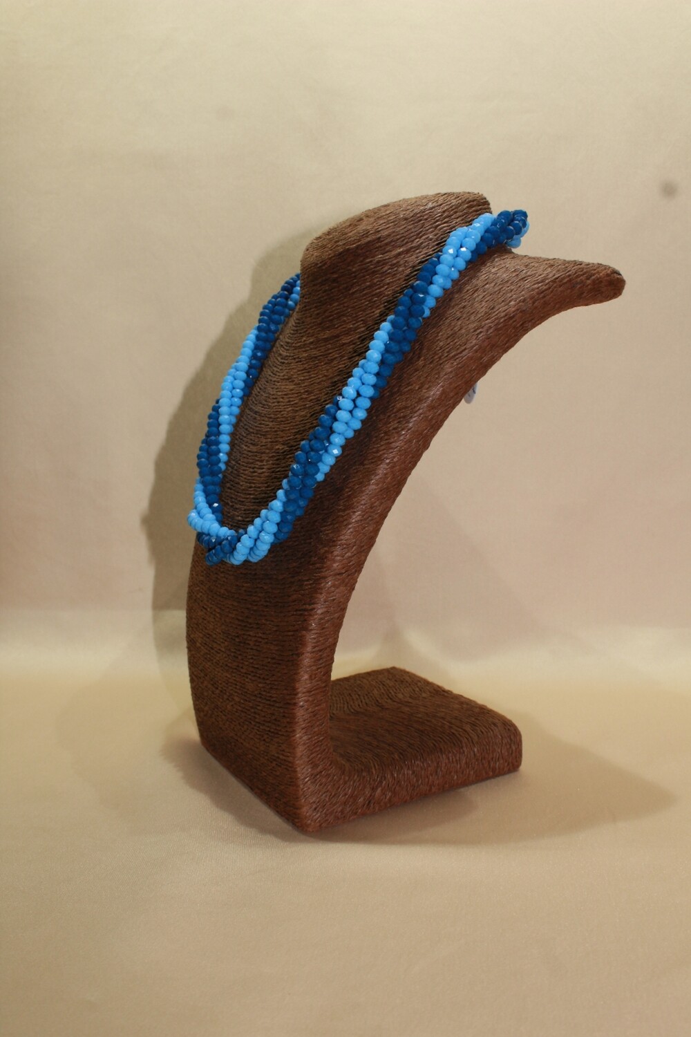 Blue Beads Twisted Necklace