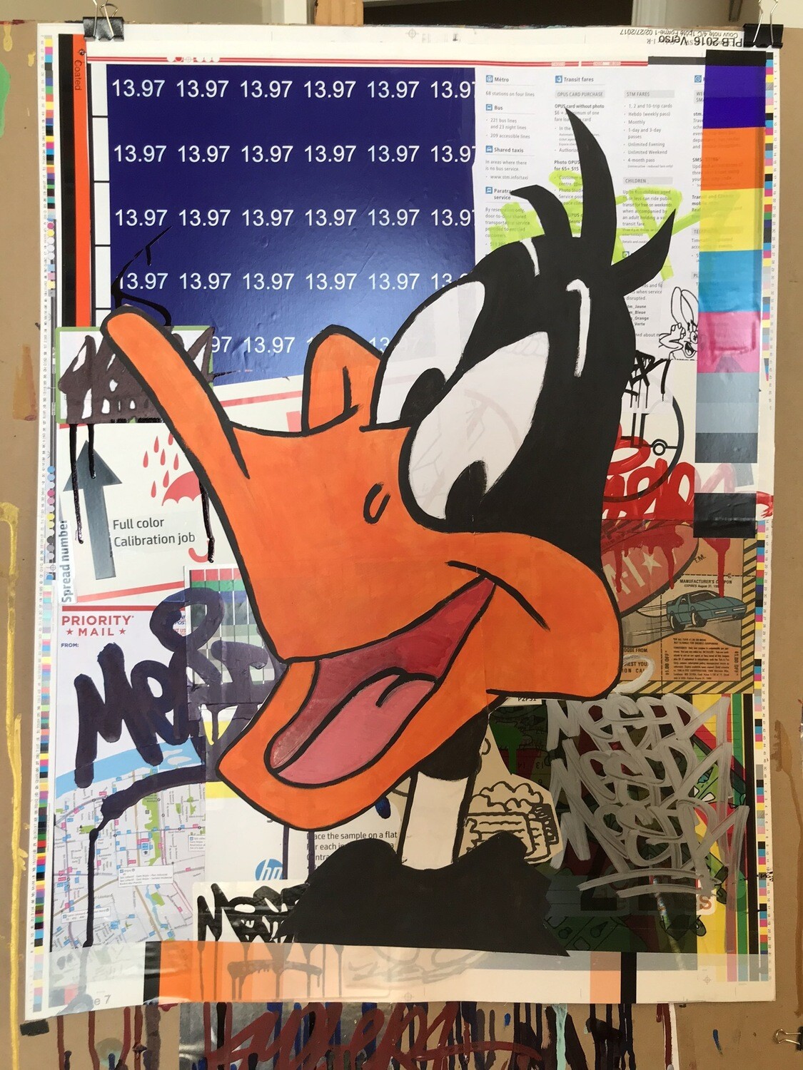 DAFFY 19”x25” 13.97 PRINT BY MESER