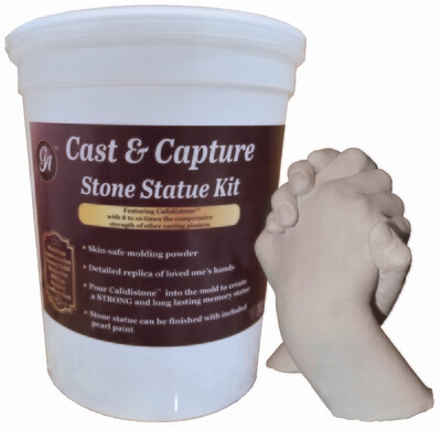 Memory Keepsake Hands Statue Kit Molding Powder & Casting Plaster by Grape Arts