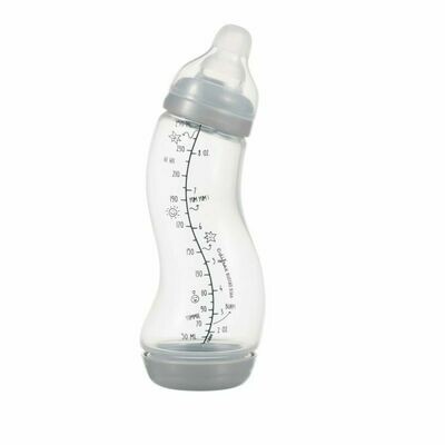 Difrax S-fles Natural 250 ml - Zilver Grijs