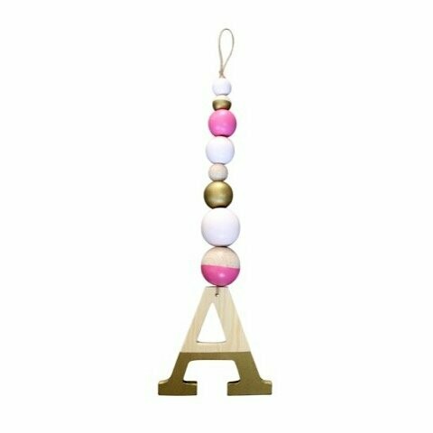 Letterhanger Goud Fuchsia Lichtroze