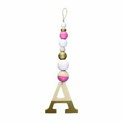 Letterhanger Goud Fuchsia Lichtroze