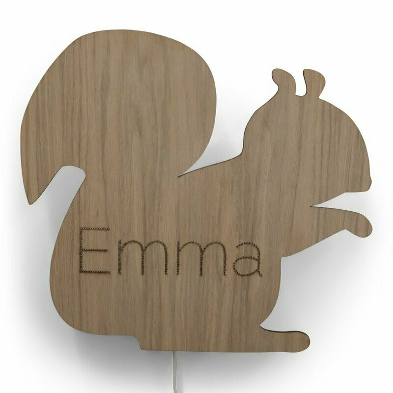 Wandlamp Beestenbos - Eekhoorn met naam