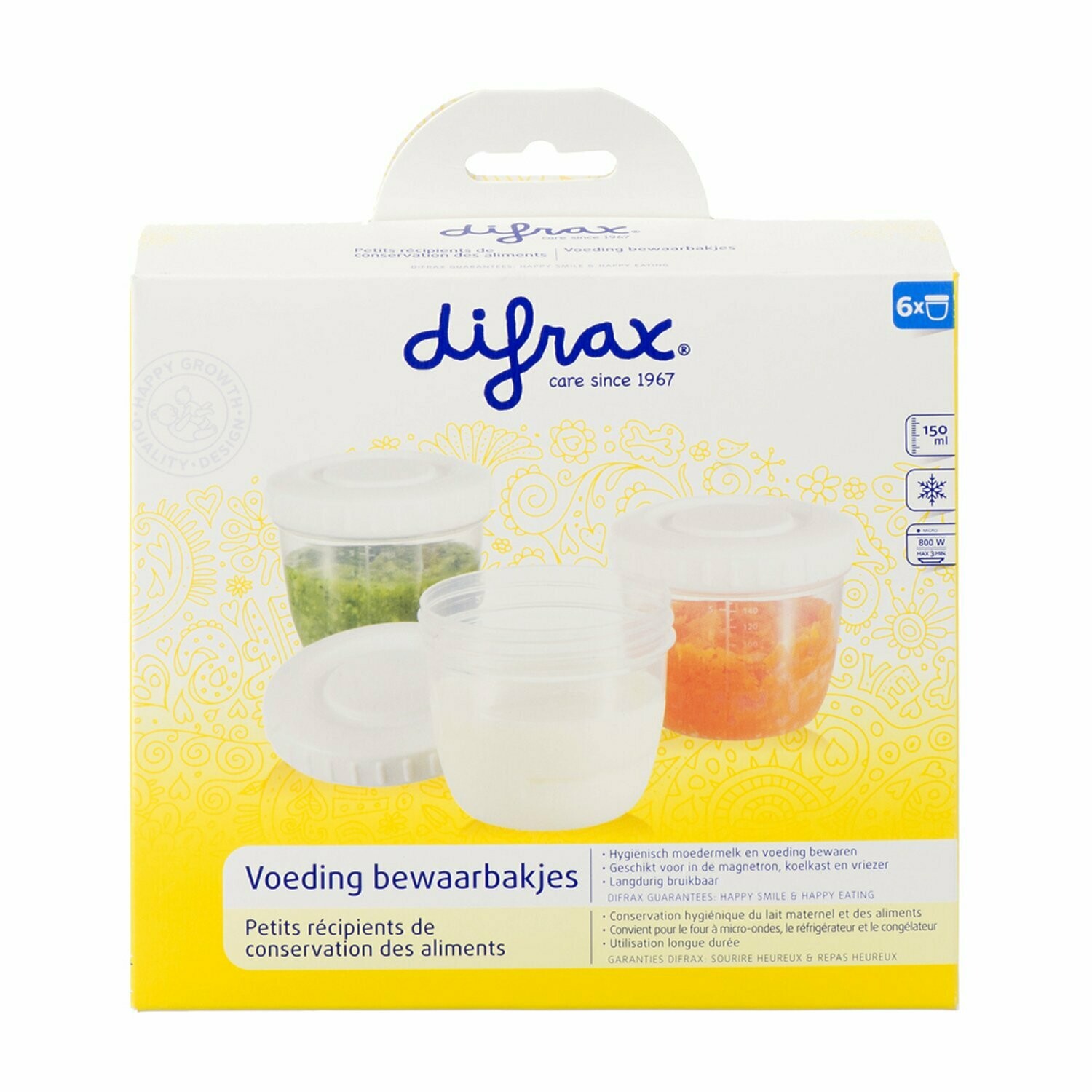 Difrax Bewaarbakjes 6st.