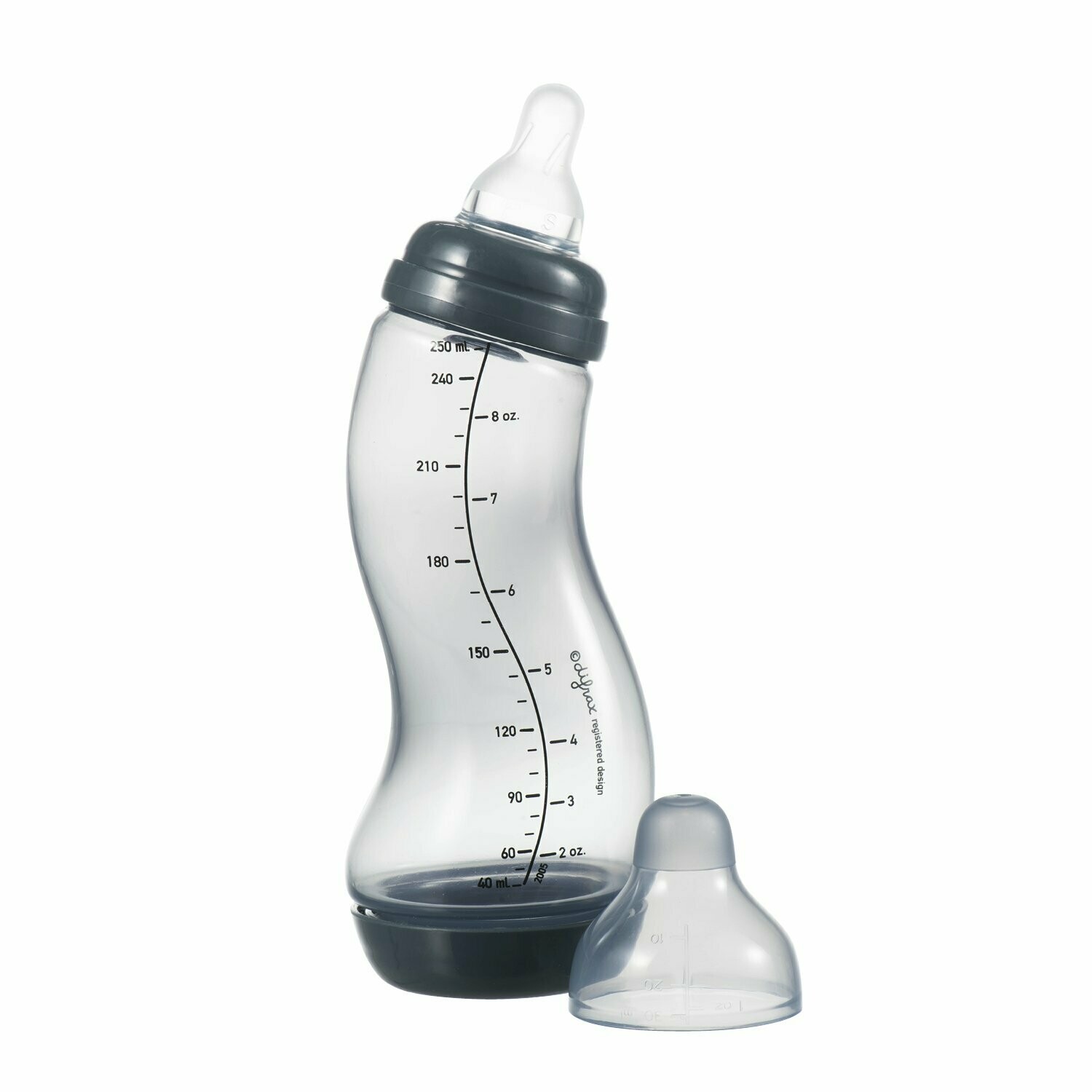 Difrax S-Fles Natural 250ml - Evening/Blauw Grijs