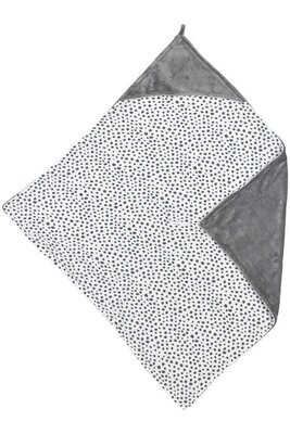 Meyco Fleece Badcape - Cheetah - Grijs 80x80 cm