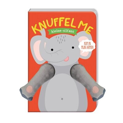 Vingerpopboekje - Knuffel me kleine olifant