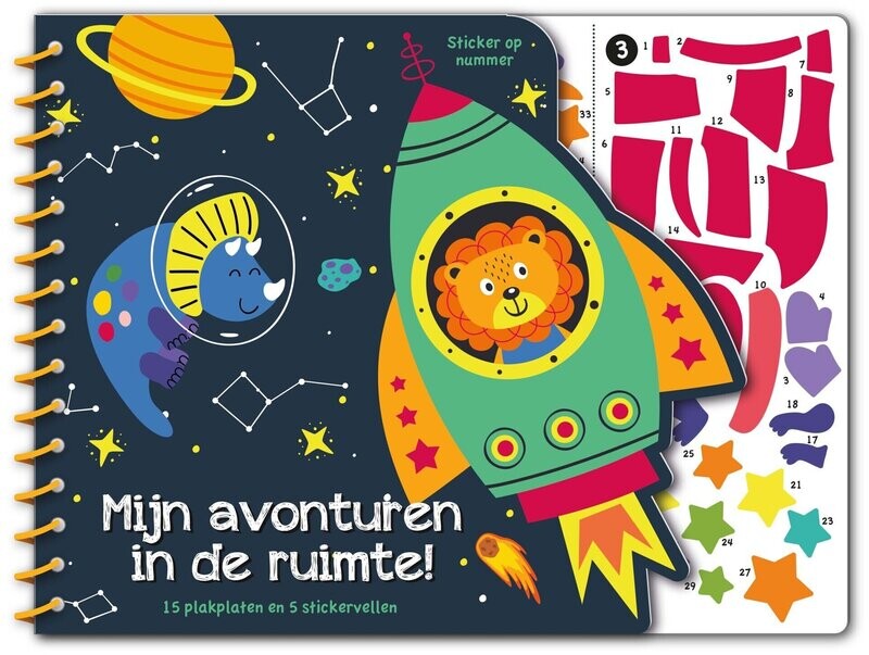Stickeren op nummer - Ruimte avonturen