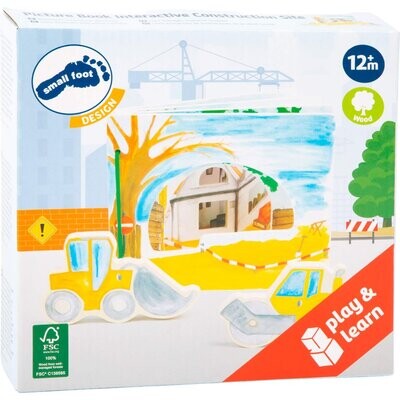 Houten Prentenboek interactief - Bouwplaats