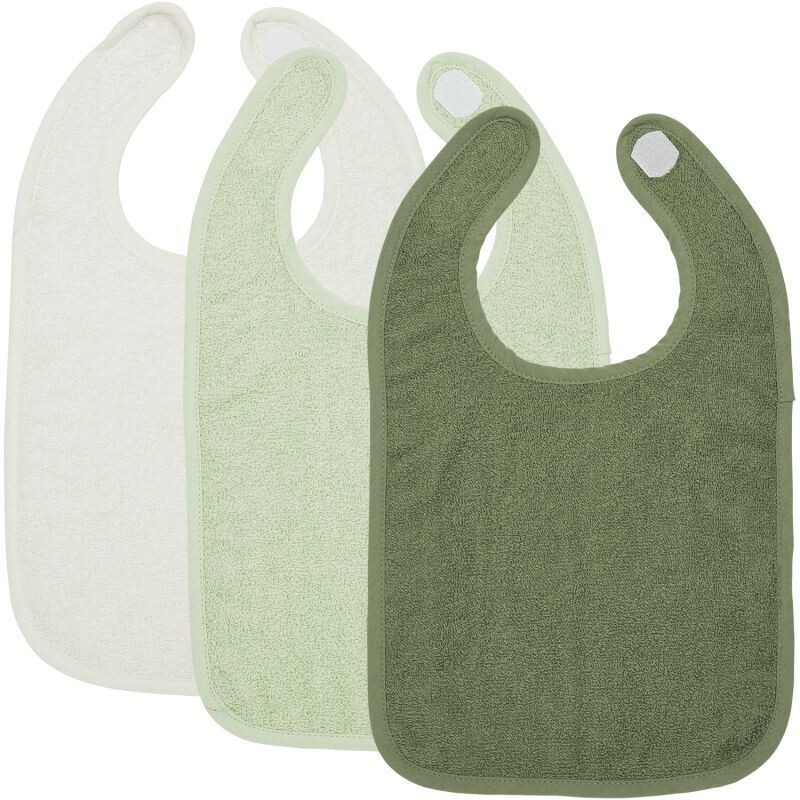 Meyco Badstof Slab met klittenband 3-pack - Offwhite/Soft Green/Forest Green