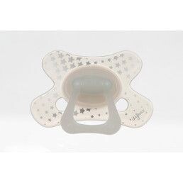 Difrax Fopspeen Natural 6+ - Ster - Glow in the dark