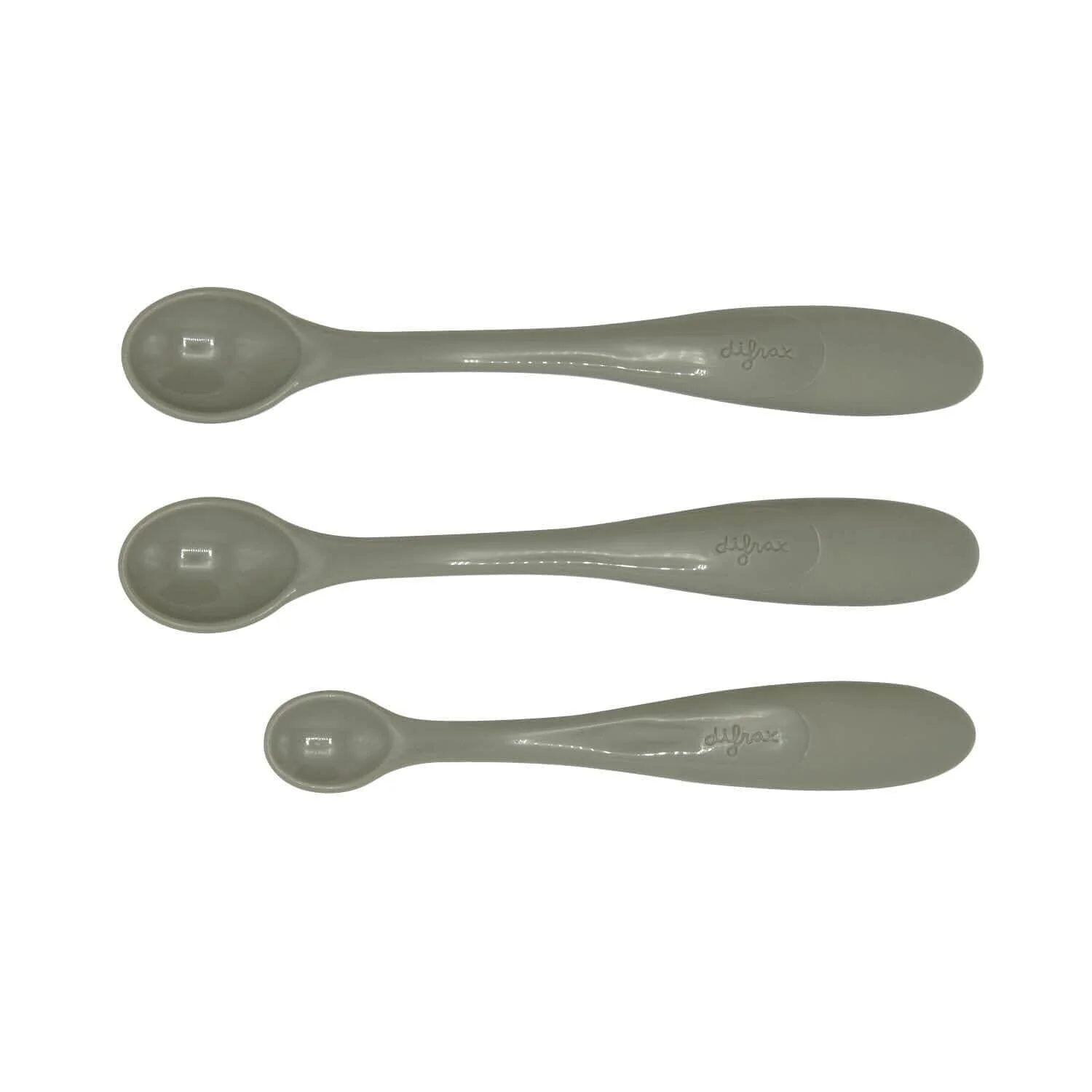 Difrax Lepels voor babyvoeding 3 st. - Clay