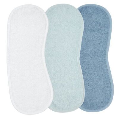 Meyco Spuugdoekjes schoudermodel 3-pack - white,light blue,denim 53x20cm