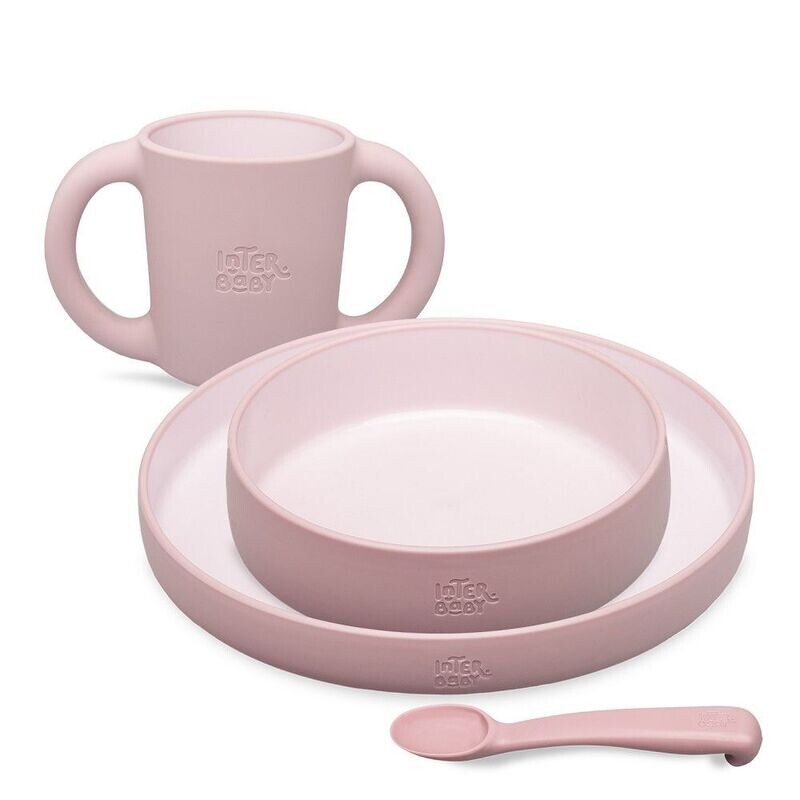 Interbaby Kinderservies - Leerservies - Roze