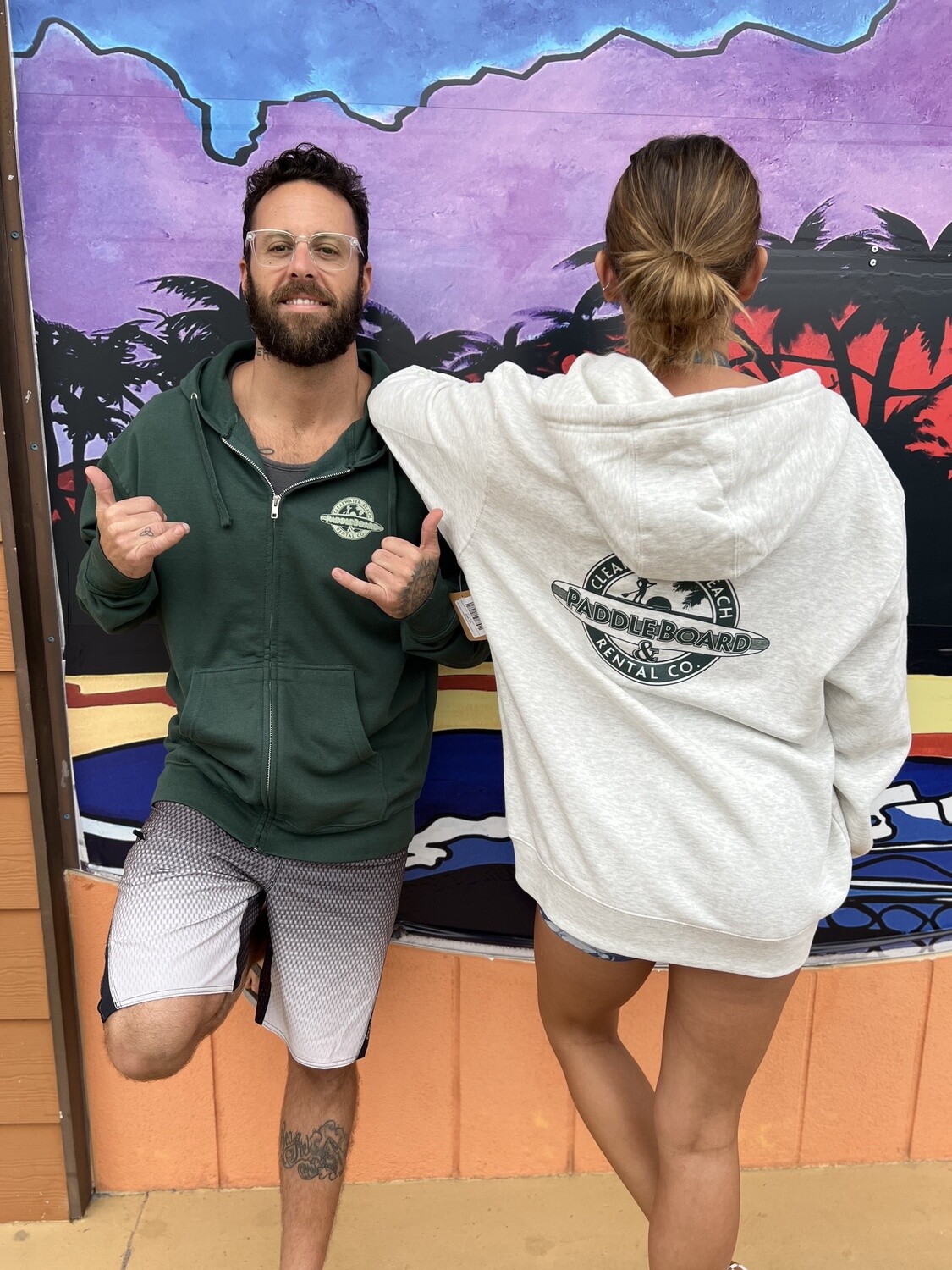 Paddleboard Circle Logo Zip Up Hoodie