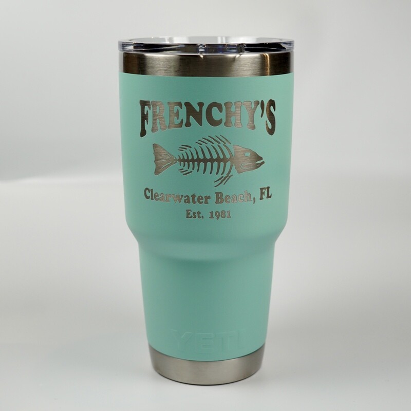 Yeti Engraved Frenchys Logo 30oz Tumbler