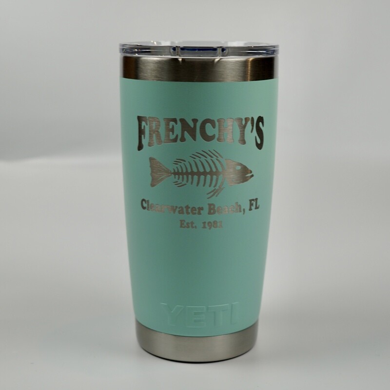Yeti Engraved Frenchys Logo 20oz Tumbler