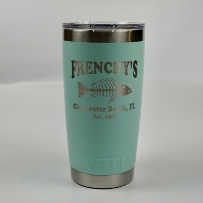 Yeti Engraved Frenchys Logo 20oz Tumbler