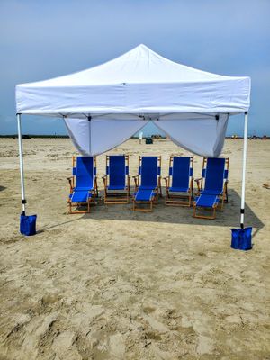 AIA Sandcastle Cabana and 4 Loungers