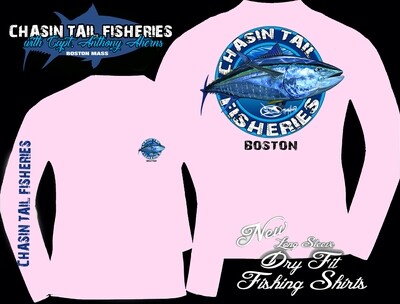 Chasin Tail Dry Fit Long Sleeve Fishing Shirt Pink