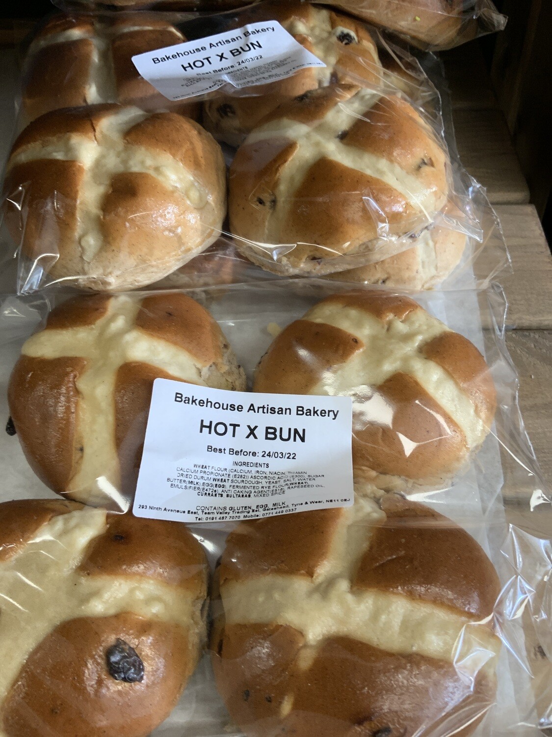 Hot Cross Buns. Pack of 4