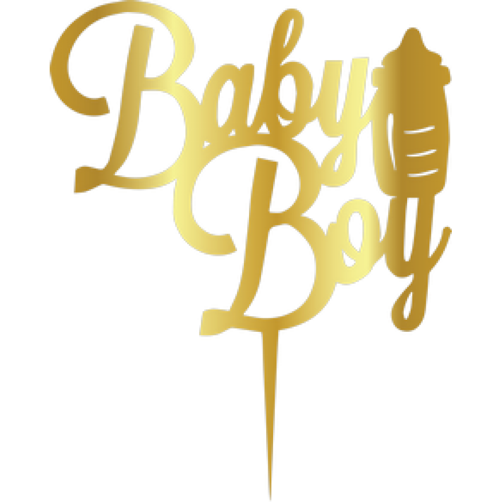 ტოპერი "baby boy" ოქროსფერი