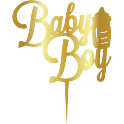 ტოპერი &quot;baby boy&quot; ოქროსფერი