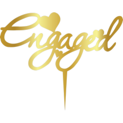 ტოპერი &quot;engaged&quot;ოქროსფერი