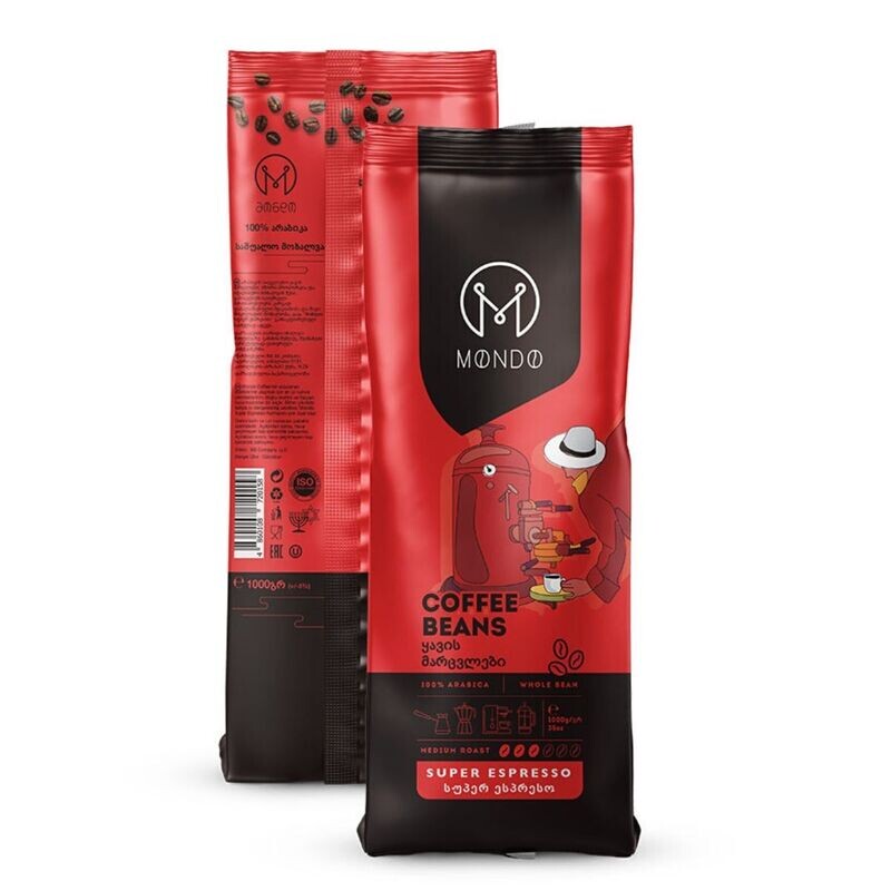 ყავის მარცვალი Mondo Super Espresso 1კგ.