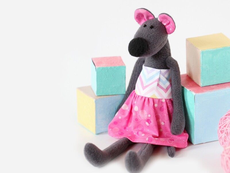 Mouse Doll in Dress Sewing Pattern PDF &amp; Tutorial