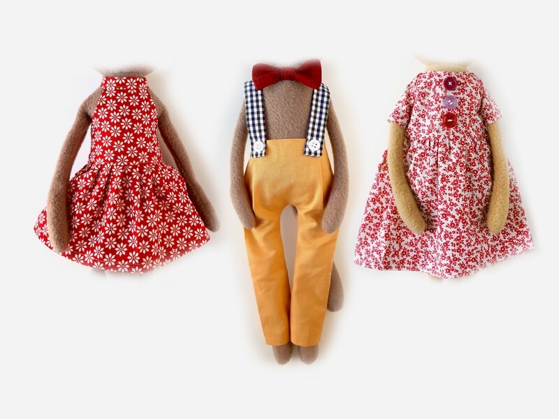 Clothing for 18&quot; Animal Dolls Sewing Pattern &amp; Tutorial PDF